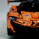 1: 8 McLaren P1 Orange Gold Plating Supercar Building Sets with Remote Control, Electric lift tail, Electric Doors (3568 Pcs)